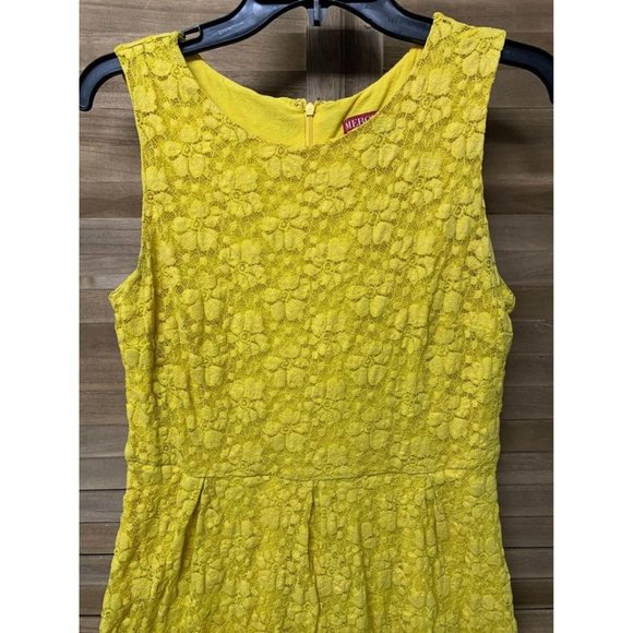 Merona Dresses & Skirts - Merona Yellow Lace Dress Size Petite Large Womens